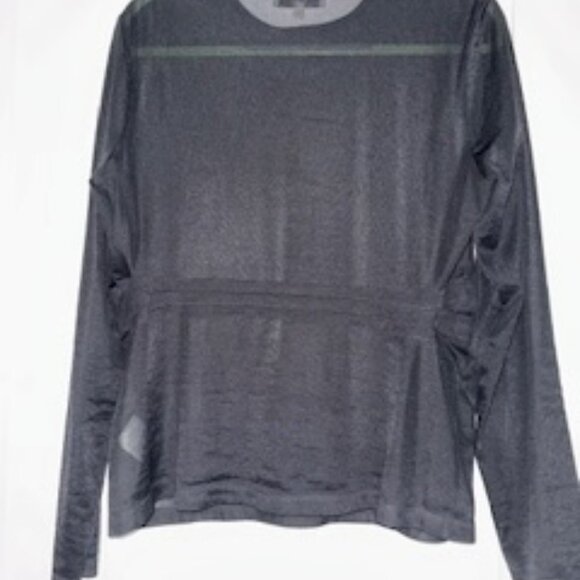 Tibi Black sheer top size large - Picture 3 of 4